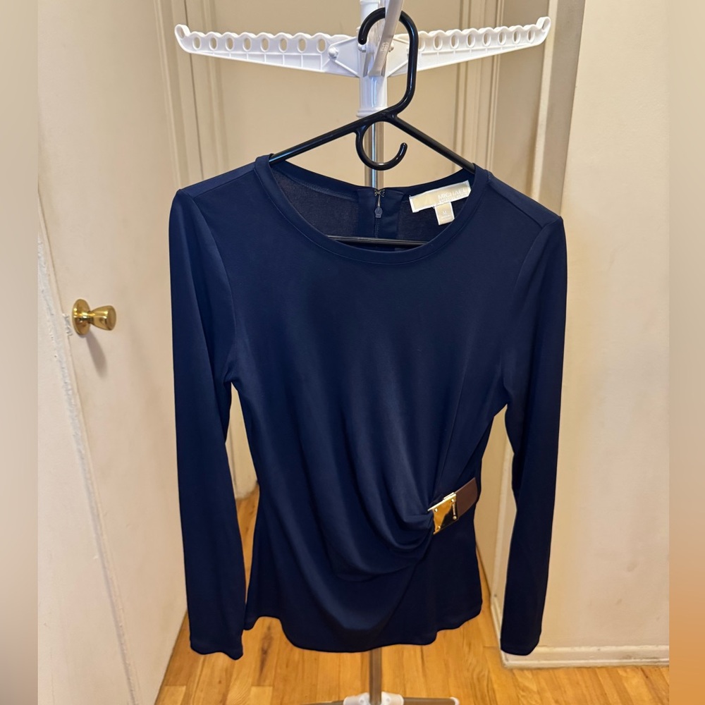 EUC Michael Kors Women’s Elegant Navy Long Sleeve Top